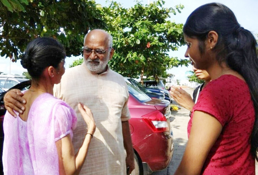 Jacinta with Ravindranath Shanbaug